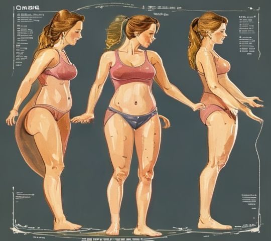 孕晚期妈妈腹部变化示意图，展示宝宝在子宫内的发育状态与位置